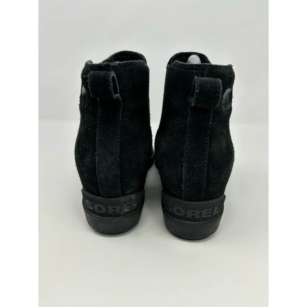 SOREL Evie II Chelsea Bootie Womens Black Pull-On Ankle Boots Size 9 Fall